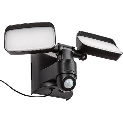 Rabalux - LED Solar-Wandlampe flexibel mit Sensor und externem Panel 2xLED/5W/3,7V IP54 schwarz 600 mAh