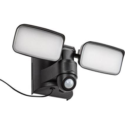 Rabalux - LED Solar-Wandlampe flexibel mit Sensor und externem Panel 2xLED/5W/3,7V IP54 schwarz 600 mAh