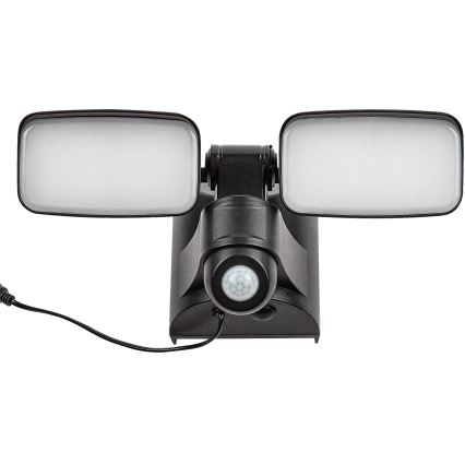 Rabalux - LED Solar-Wandlampe flexibel mit Sensor und externem Panel 2xLED/5W/3,7V IP54 schwarz 600 mAh