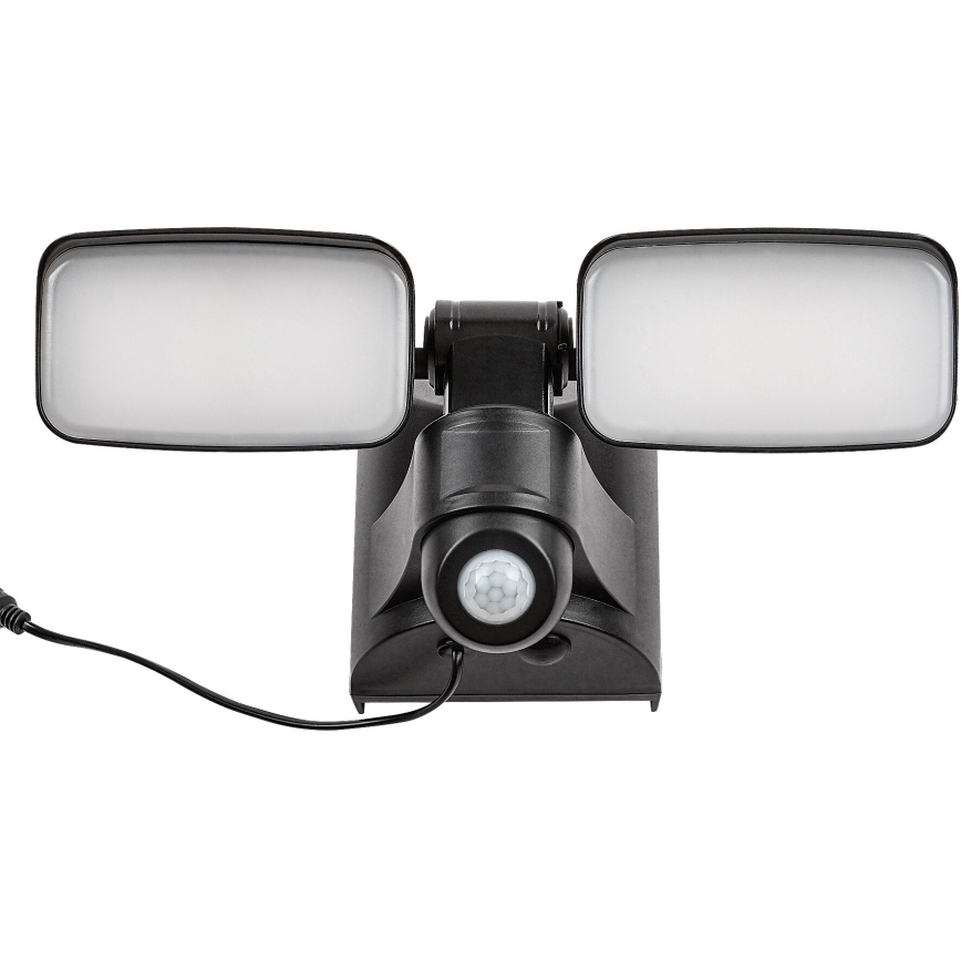 Rabalux - LED Solar-Wandlampe flexibel mit Sensor und externem Panel 2xLED/5W/3,7V IP54 schwarz 600 mAh