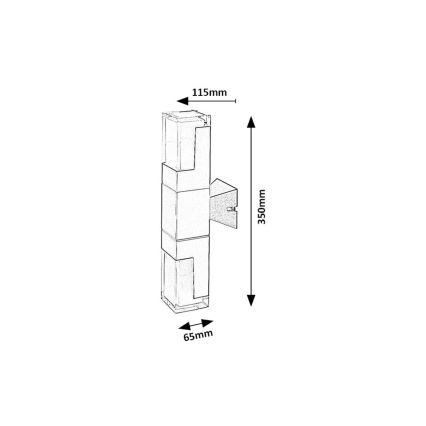 Rabalux - LED Außenwandleuchte LED/12W/230V 2700/4000/6000K IP54