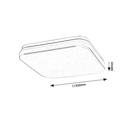Rabalux - LED-Deckenleuchte für Badezimmer 36W/230V 3000/4000/6000K IP44 41x41 cm
