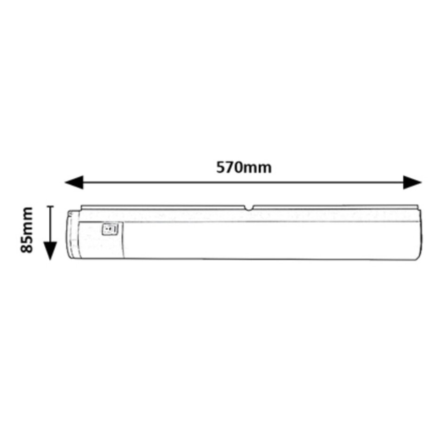 Rabalux - LED Unterbauleuchte mit Steckdose LED/17W/230V 4000K IP44 Weiß 57 cm