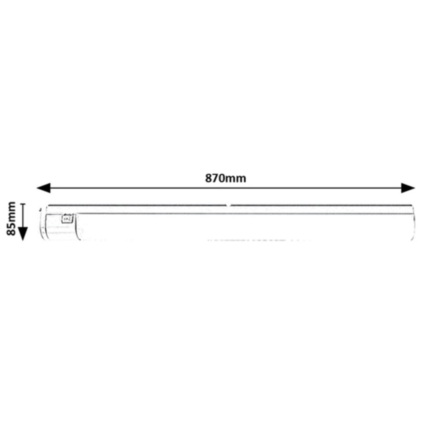 Rabalux - LED Unterbauleuchte mit Steckdose LED/20W/230V 4000K IP44 Weiß 87 cm