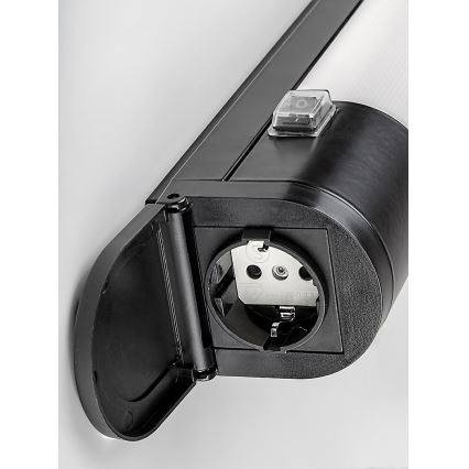Rabalux - LED Unterbauleuchte mit Steckdose LED/20W/230V 4000K IP44 Schwarz 87 cm