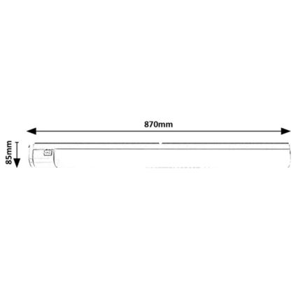 Rabalux - LED Unterbauleuchte mit Steckdose LED/20W/230V 4000K IP44 Schwarz 87 cm