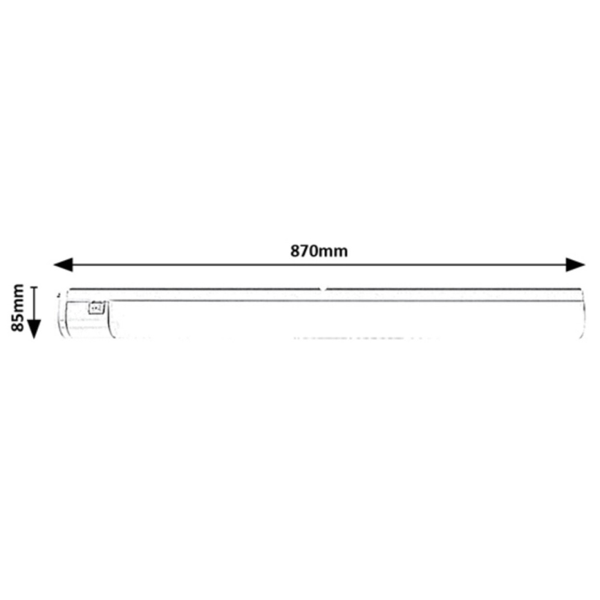 Rabalux - LED Unterbauleuchte mit Steckdose LED/20W/230V 4000K IP44 Schwarz 87 cm