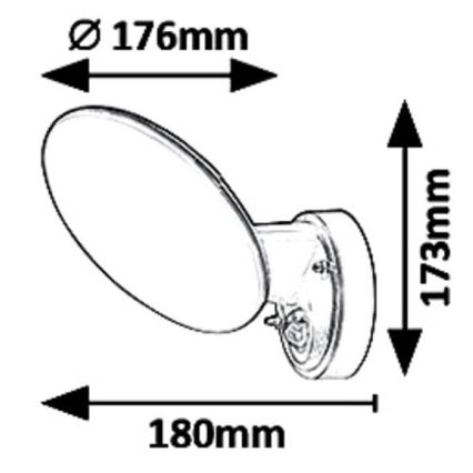 Rabalux - LED Außenwandleuchte mit Sensor LED/12W/230V IP54