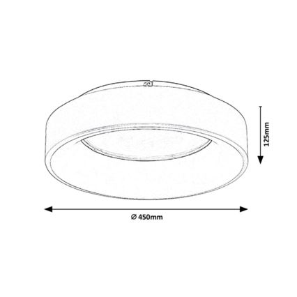 Rabalux - Dimmbare LED-Deckenleuchte LED/24W/230V rund 3000-6000K d 45 cm + Fernbedienung