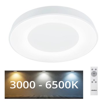 Rabalux - Dimmbare LED-Deckenleuchte LED/38W/230V 3000-6500K weiß + Fernbedienung d 48 cm