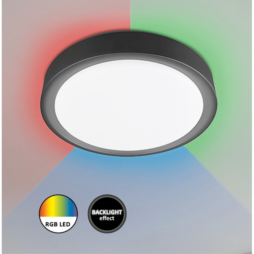 Rabalux - LED RGB dimmbare Deckenleuchte mit Sensor LED/28W/230V 2700-5000K Ø 36 cm + Fernbedienung