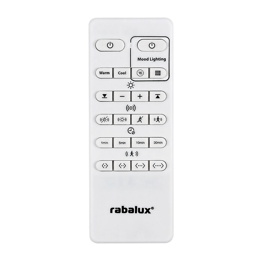 Rabalux - LED RGB dimmbare Deckenleuchte mit Sensor LED/28W/230V 2700-5000K Ø 36 cm + Fernbedienung