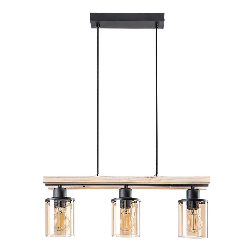 Rabalux - Hängeleuchte an Kabel 3xE27/25W/230V Kiefer