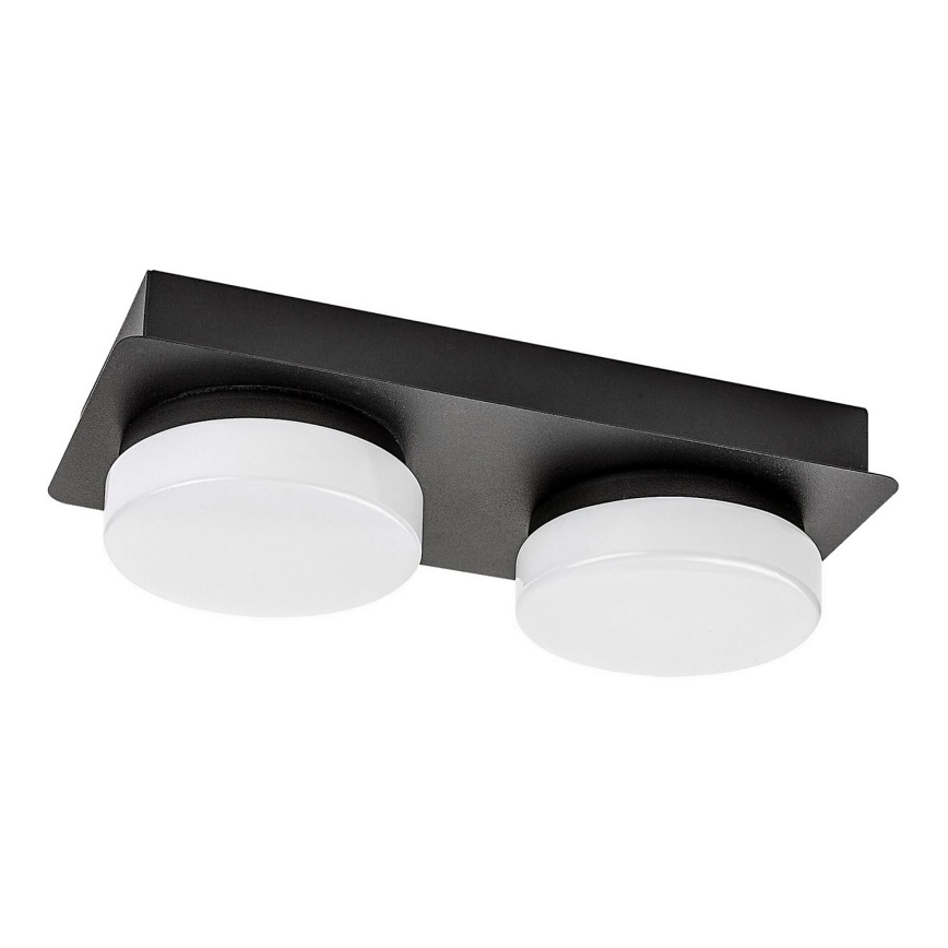 Rabalux - LED Deckenleuchte für Badezimmer 2xLED/5,5W/230V IP44 schwarz