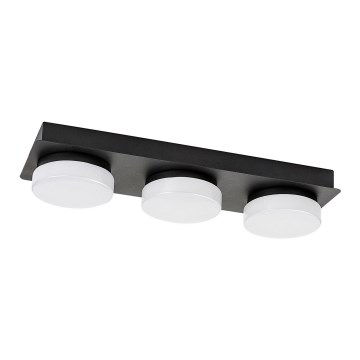 Rabalux - LED Deckenleuchte für Badezimmer 3xLED/6W/230V IP44 Schwarz
