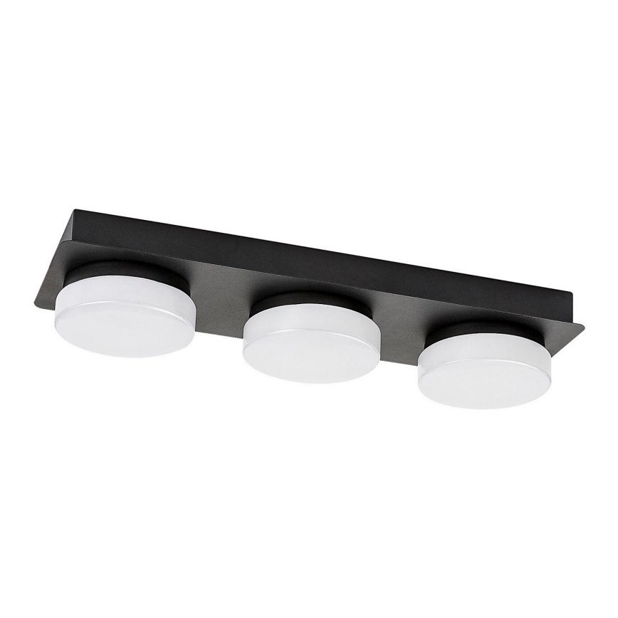Rabalux - LED Deckenleuchte für Badezimmer 3xLED/6W/230V IP44 Schwarz