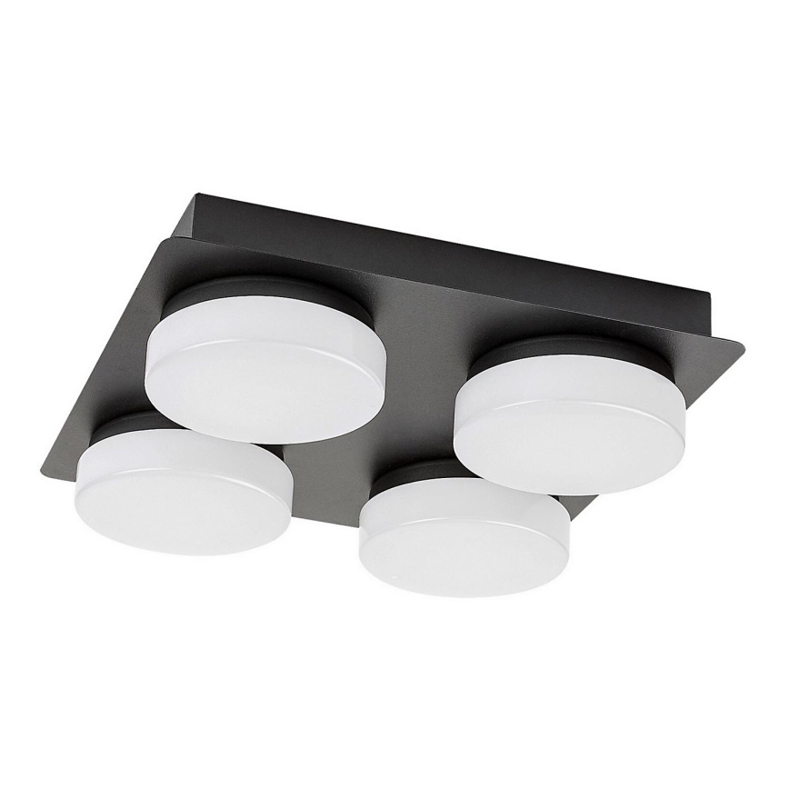 Rabalux - LED Deckenleuchte für Badezimmer 4xLED/5,2W/230V IP44 Schwarz