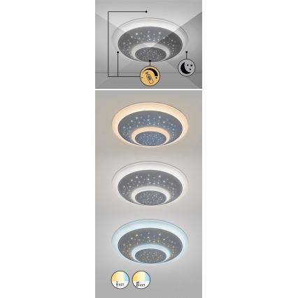 Rabalux - LED dimmbares Deckenleuchte LED/47W/230V 3000-6000K + Fernbedienung