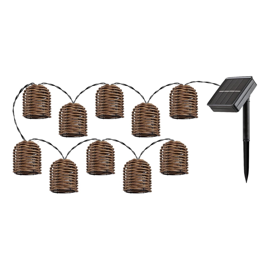 Rabalux - LED Solar-Lichterkette 10xLED/0,6W/1,2V 5 m IP44 600 mAh