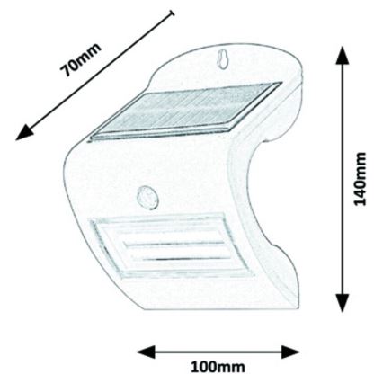 Rabalux - LED Solar-Wandleuchte mit Sensor IP44 1200 mAh
