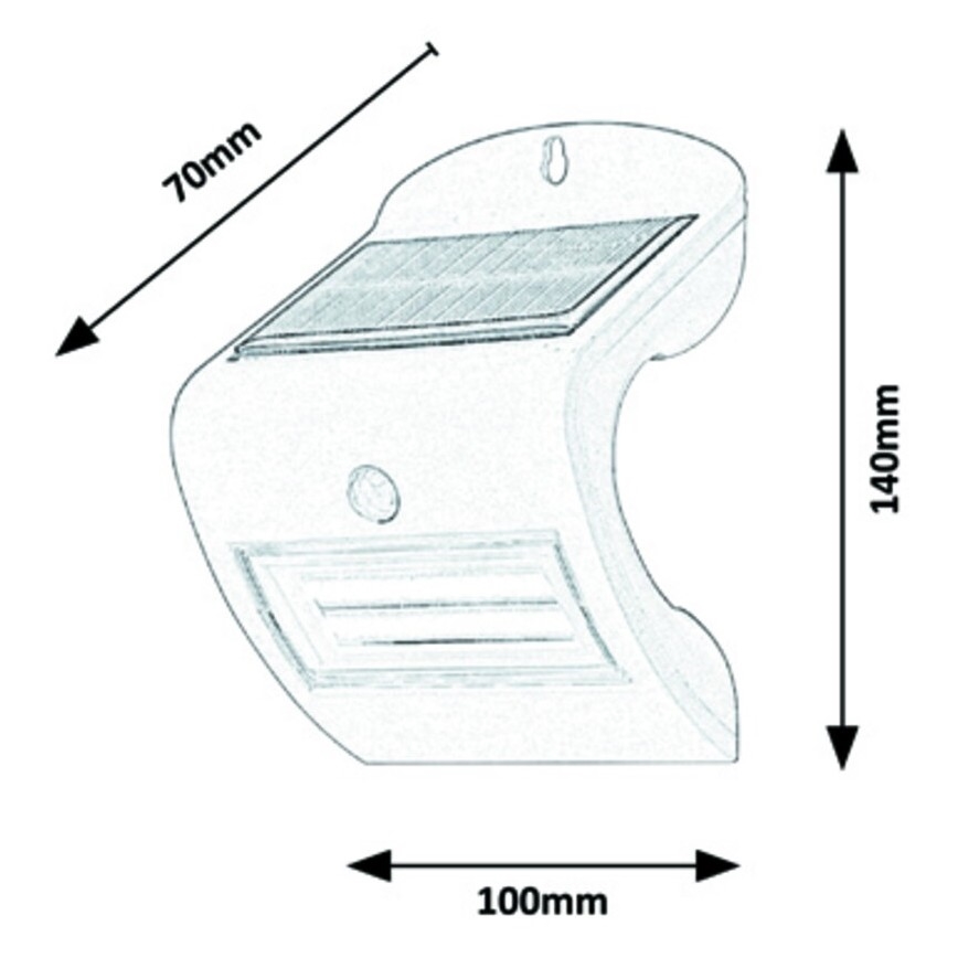 Rabalux - LED Solar-Wandleuchte mit Sensor IP44 1200 mAh
