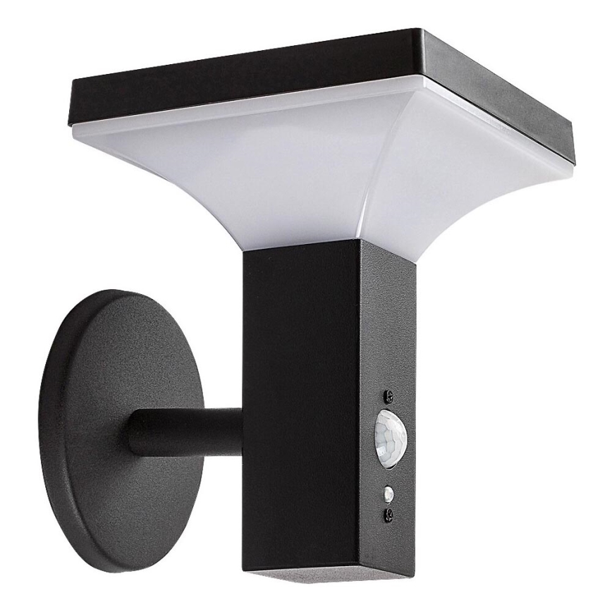 Rabalux - LED Solar-Wandleuchte mit Sensor LED/4W/230V IP44 Schwarz 2200 mAh