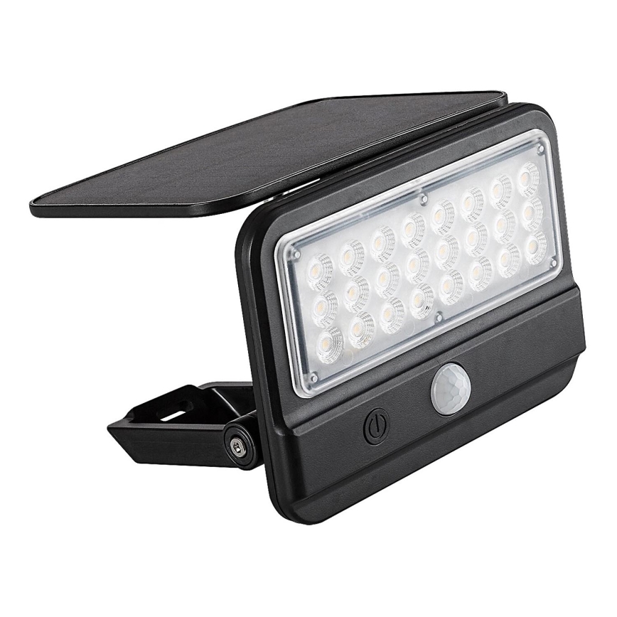 Rabalux - LED Solar-Wandleuchte mit Sensor LED/7W/3,7V IP54 Schwarz 3000 mAh