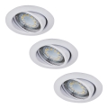 Rabalux - SET 3x LED-Einbauleuchte für Badezimmer 3xGU10/3W/230V IP40