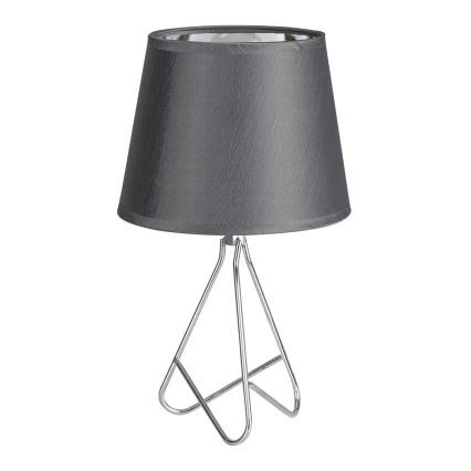 Rabalux - Tischlampe 1xE14/40W/230V grau/glänzendes Chrom