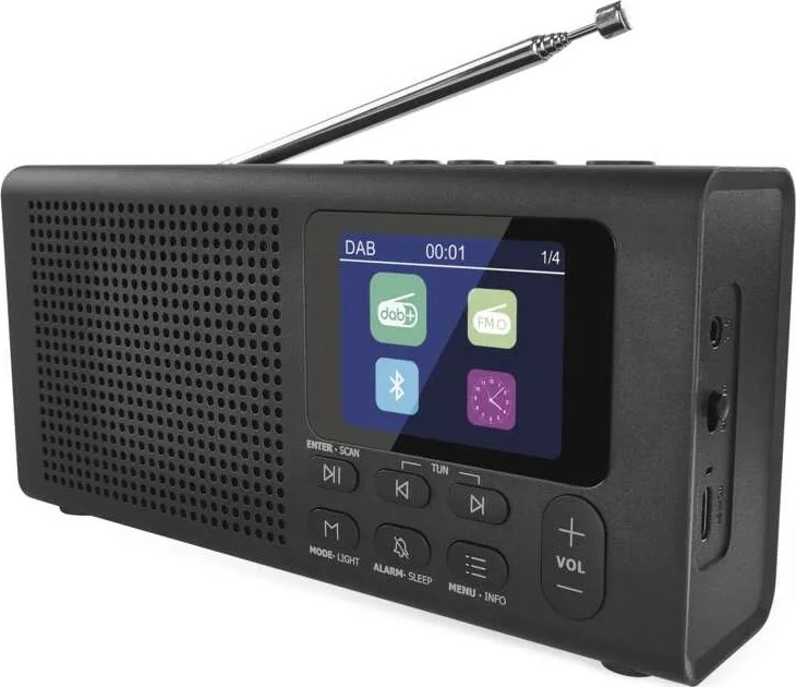 Radio DAB DAB+ FM 3W/5V/4xAA schwarz