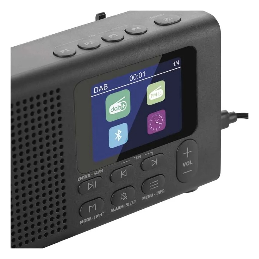 Radio DAB DAB+ FM 3W/5V/4xAA schwarz