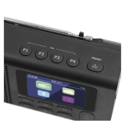 Radio DAB DAB+ FM 3W/5V/4xAA schwarz