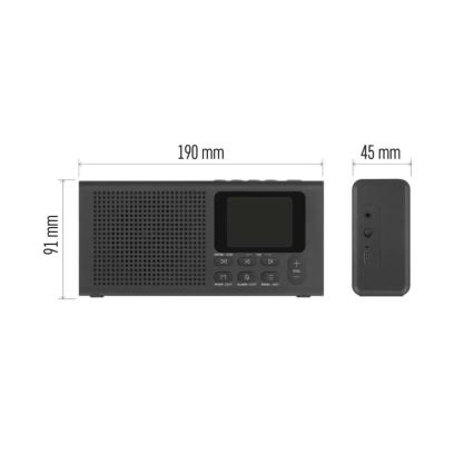 Radio DAB DAB+ FM 3W/5V/4xAA schwarz