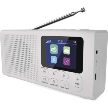 Radio DAB DAB+ FM 3W/5V/4xAA weiß