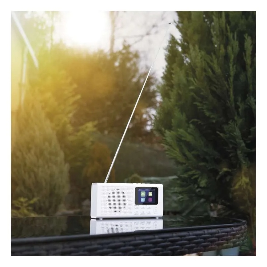 Radio DAB DAB+ FM 3W/5V/4xAA weiß