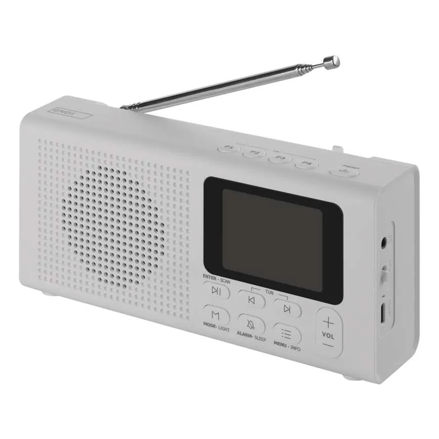 Radio DAB DAB+ FM 3W/5V/4xAA weiß
