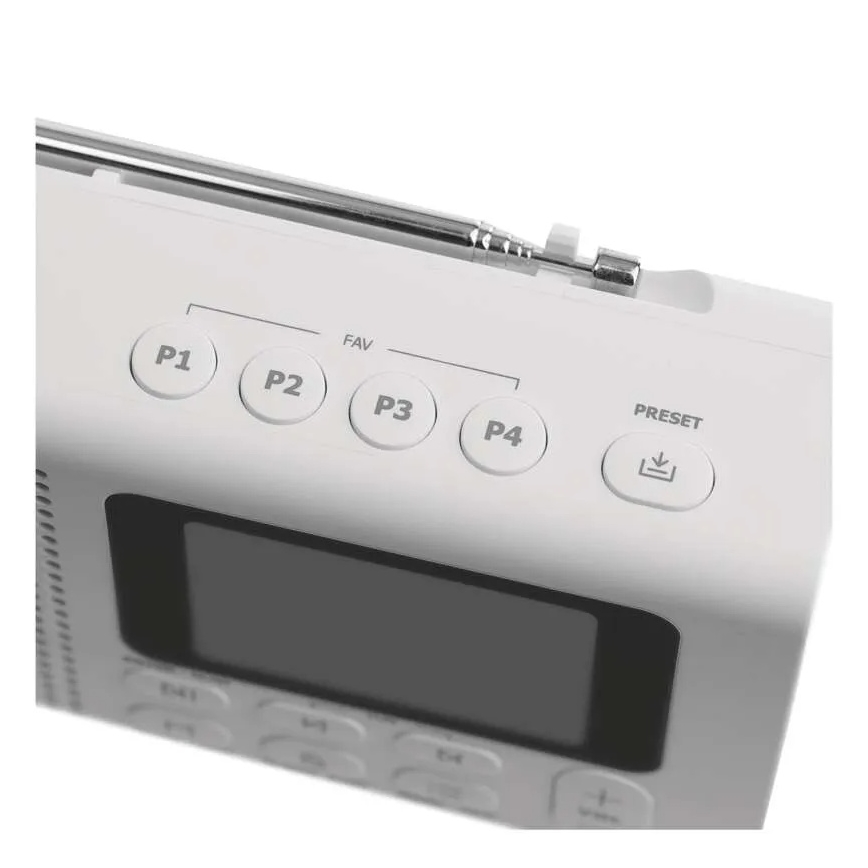 Radio DAB DAB+ FM 3W/5V/4xAA weiß