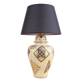 RAMZES Tischlampe 1xE27/40W/230V blau/beige
