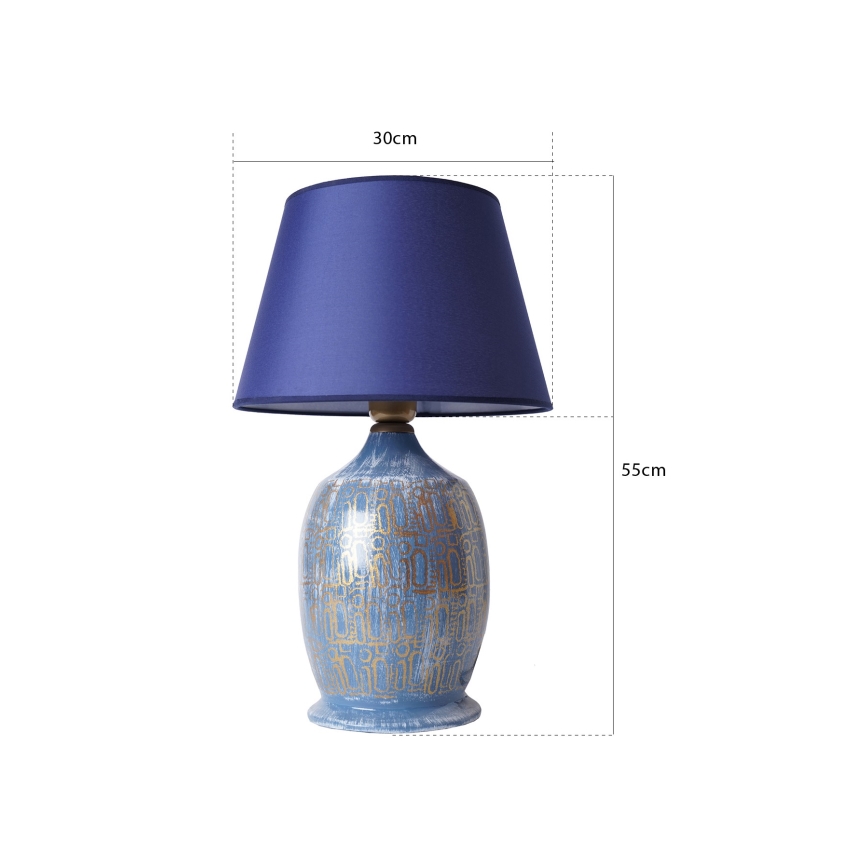 RAMZES Tischlampe 1xE27/40W/230V blau