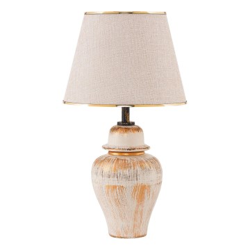 RAMZES Tischlampe 1xE27/40W/230V creme/ gold