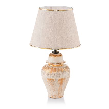 RAMZES Tischlampe 1xE27/40W/230V creme/ gold