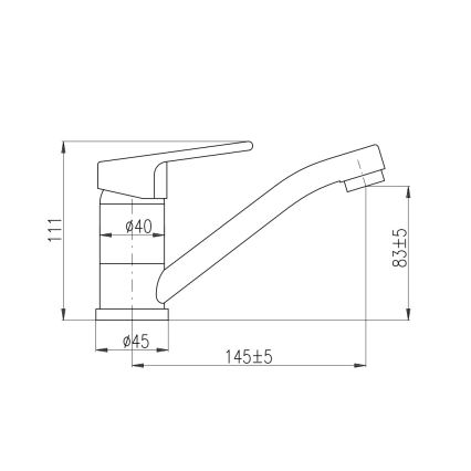 RAV Slezák CO115.0 - Waschtischarmatur COLORADO 11 cm glänzender Chrom