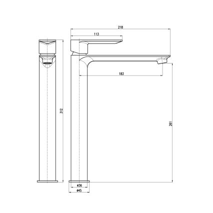 RAV Slezák NL130.0CMAT - Waschtischarmatur NIL 31,2 cm matt schwarz