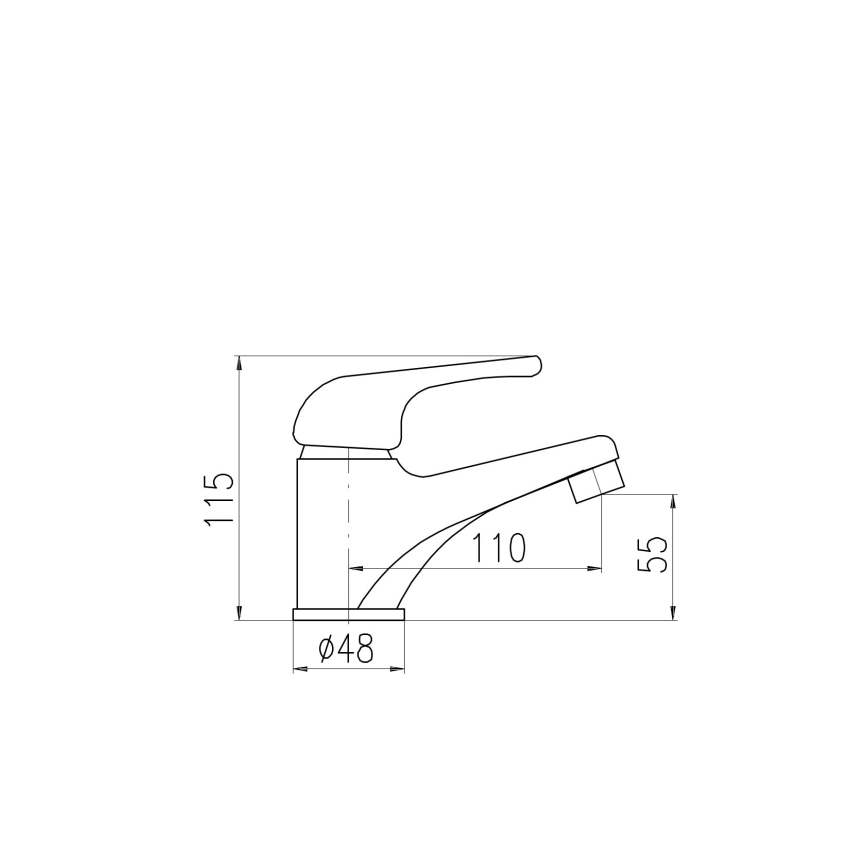 RAV Slezák SAJ091.0 - Waschbeckenarmatur JUNIOR 11 cm rot/gelb