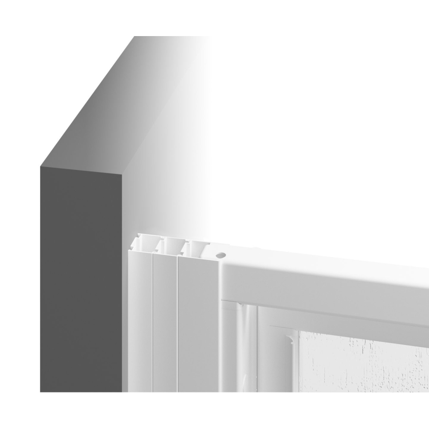 Ravak 3117O10211 - vierteilige viertelkreisförmige Duschkabine SUPERNOVA 90x90 cm weiß