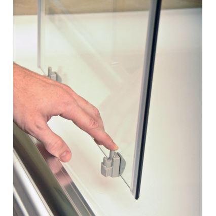 Ravak 3B240U40ZG - BLIX Viertelkreis-Duschkabine, 4-teilig, 80x80 cm, Satin