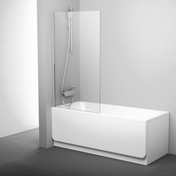 Ravak 79840C00Z1 - Duschwand für Badewanne 80x140 cm, glänzender Chrom