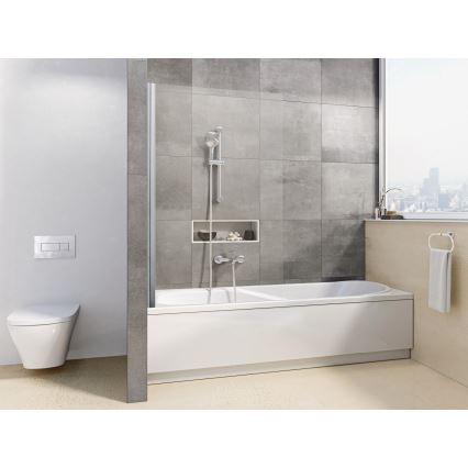 Ravak 79840C00Z1 - Duschwand für Badewanne 80x140 cm, glänzender Chrom
