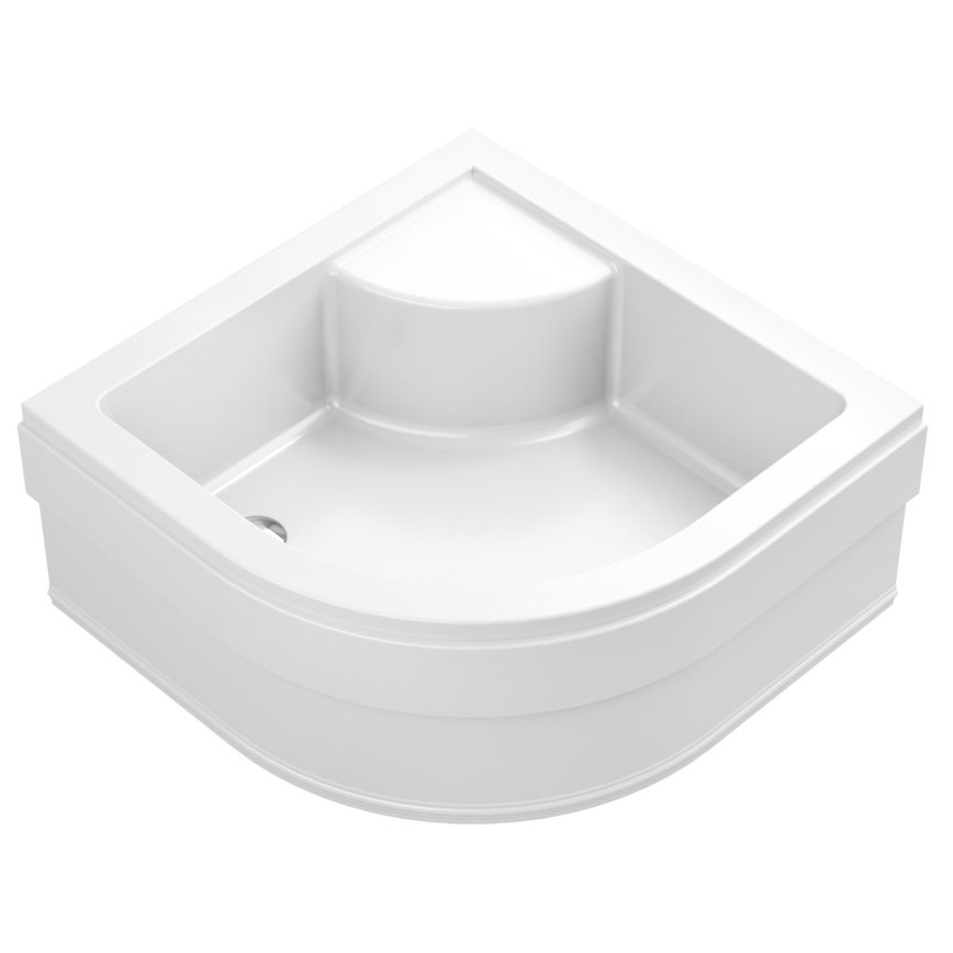 Ravak A217001020 - Viertelkreisförmige Duschwanne SABINA 90x90 cm weiß