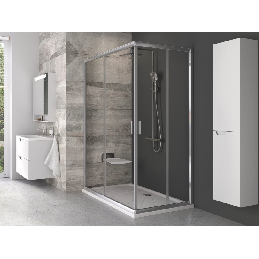 Ravak B8F0000060 - Klappbarer Duschsitz OVO schwarz